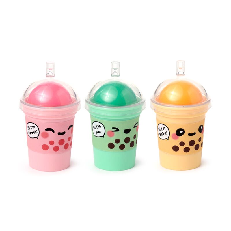 Foodiemals lip balm bubble tea houder