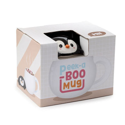 Huddle penguïn deksel gevormde keramiek mok