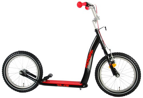 Volare Step - Jongens en Meisjes - 16 inch - Zwart Rood