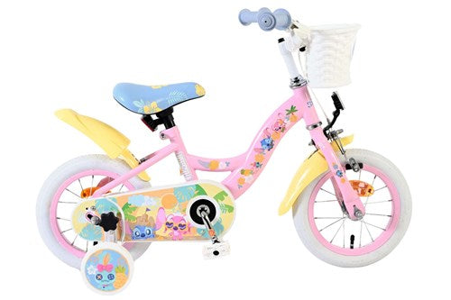 Disney stitch 12 fiets roze 20525