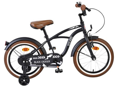 Volare black cruiser kinderfiets - jongens - 16 inch - zwart