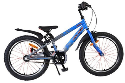 Volare 20 inch fiets rocky 3v remnaaf blauw grijs 42015