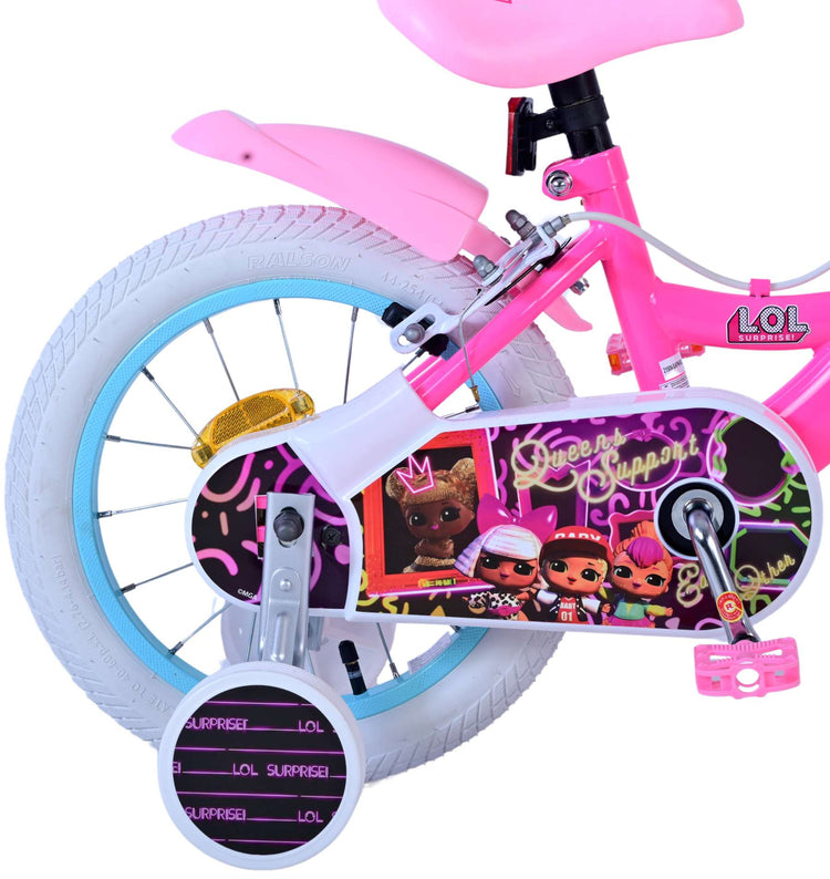 Lol surprise kinderfiets - meisjes - 14 inch - roze - twee handremmen