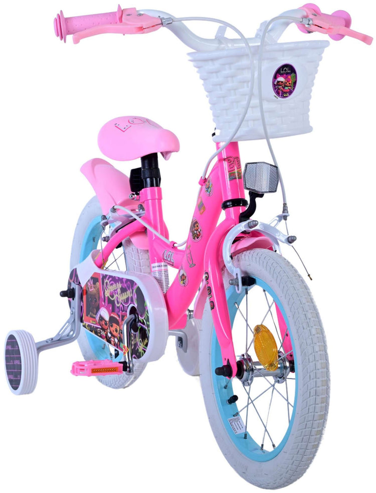 Lol surprise kinderfiets - meisjes - 14 inch - roze - twee handremmen