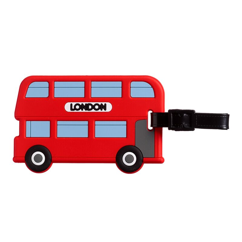 Londense dubbeldekker bus pvc kofferlabel