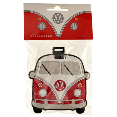 Volkswagen busje vw t1 rood pvc kofferlabel