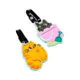 Beans co katten pvc kofferlabel set van 2 - afbeelding 2