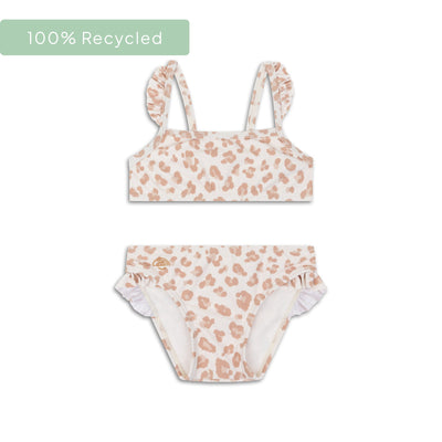 Leopard | beige meisjes uv bikini