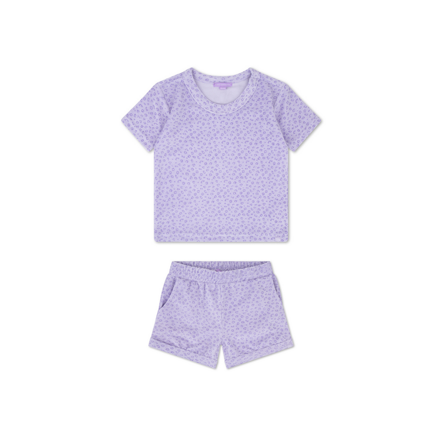Leopard | lila meisjes set strand - muslin