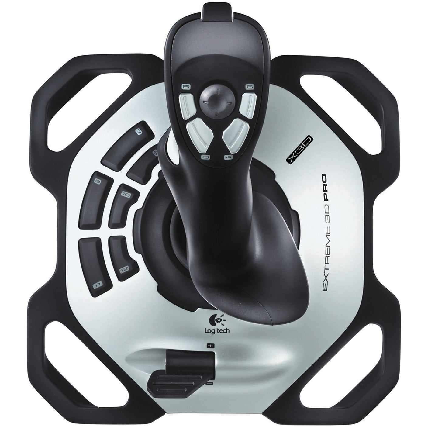 Logitech g extreme 3d pro joystick (zwart zilver)