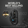 Logitech g502 hero high performance gaming mouse (zwart, 100 - 25.600 dpi, rgb leds)