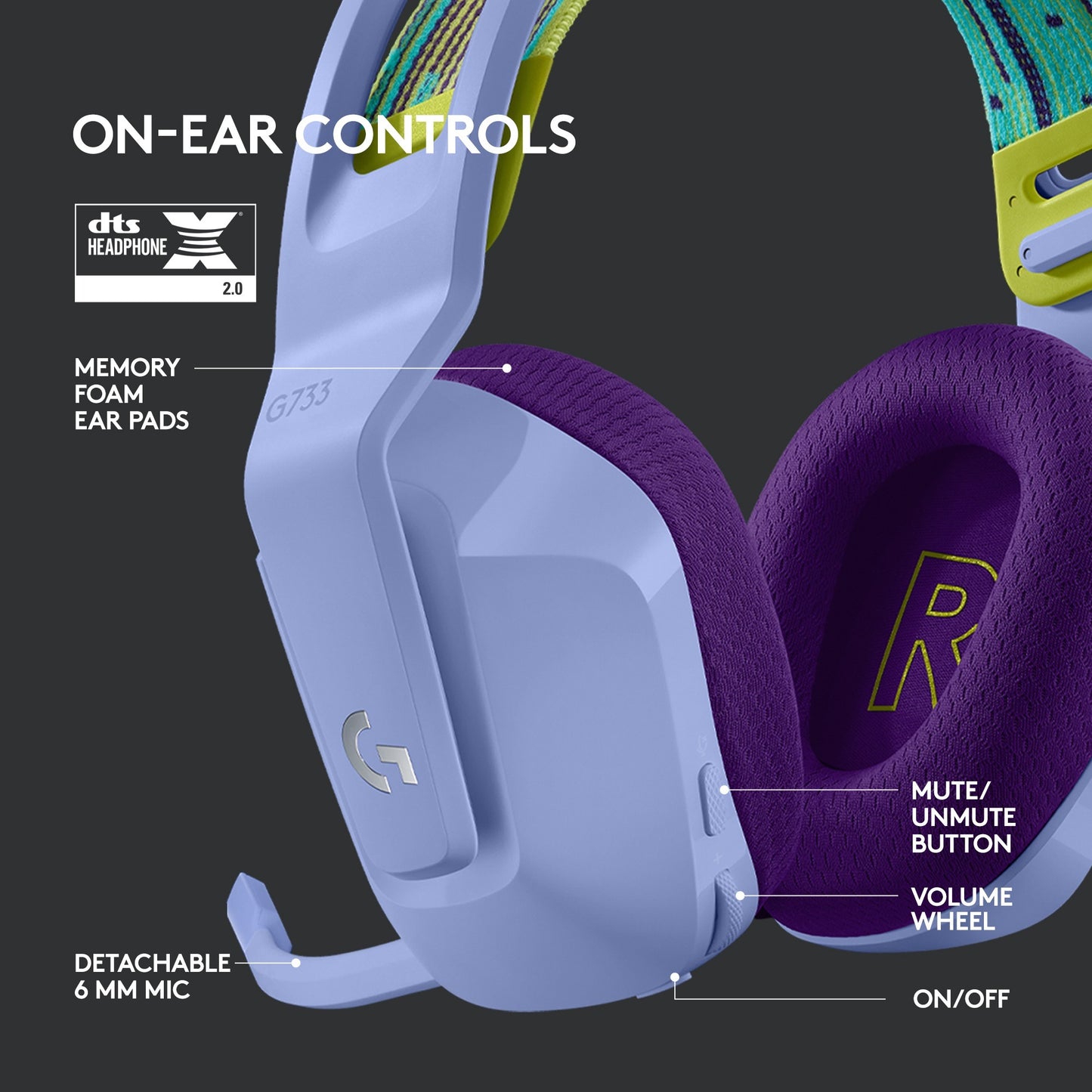 Logitech g733 lightspeed wireless rgb gaming headset