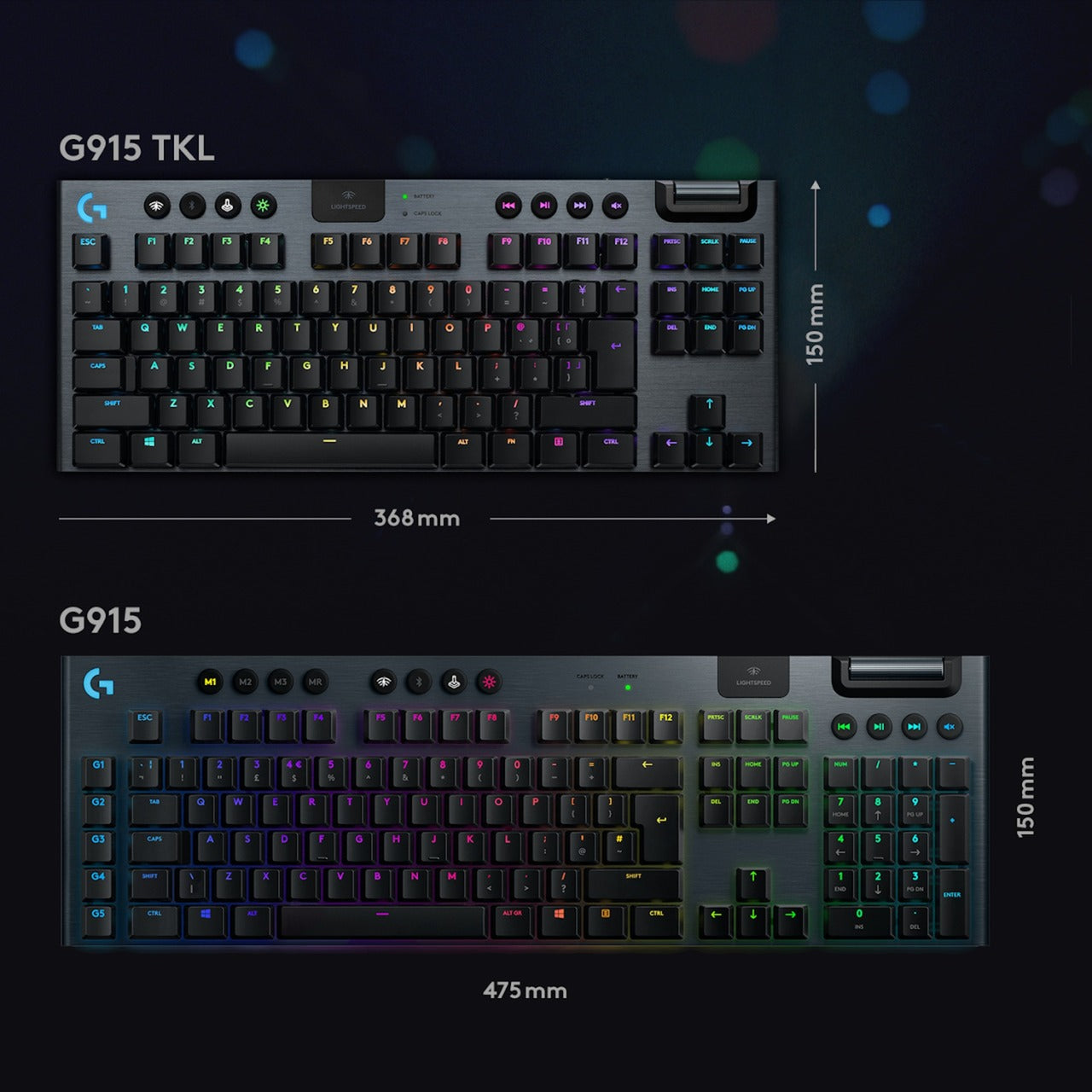 Logitech G915 TKL LIGHTSPEED Wireless RGB Mechanical Gaming