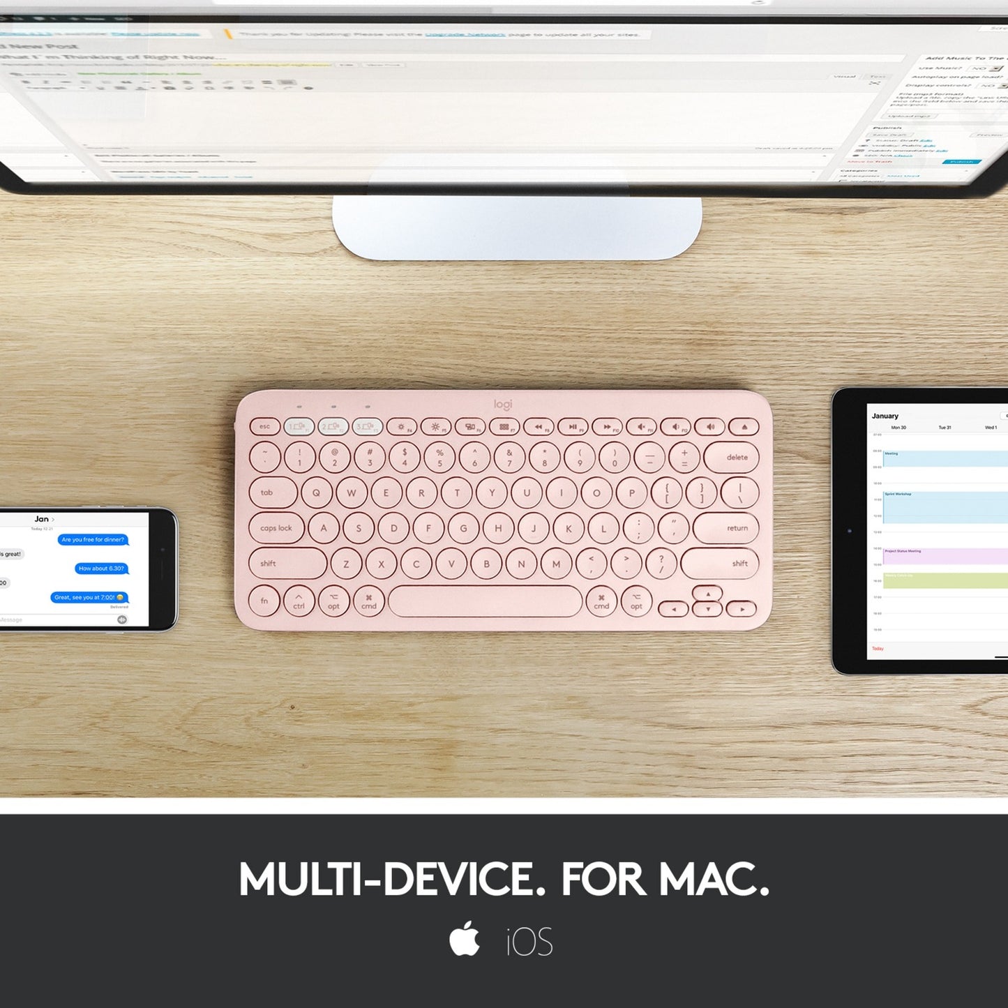 Logitech K380 for Mac Multi-Device Bluetooth Keyboard Roz