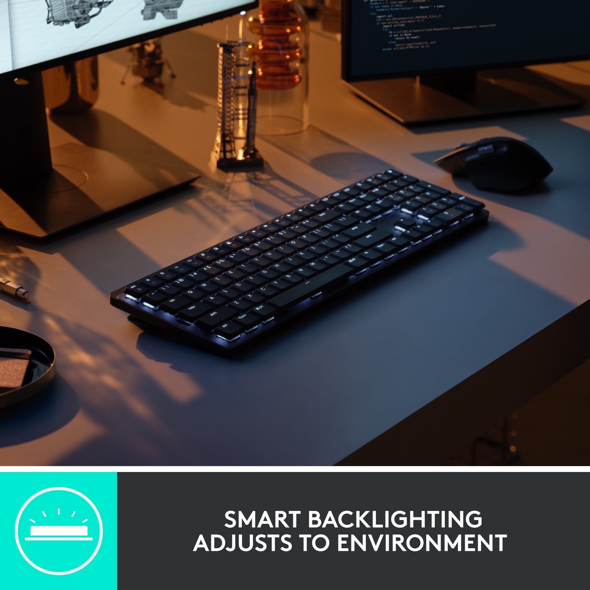 Logitech mx mechanical, toetsenbord (zwart grijs, us-international, bluetooth low energy)