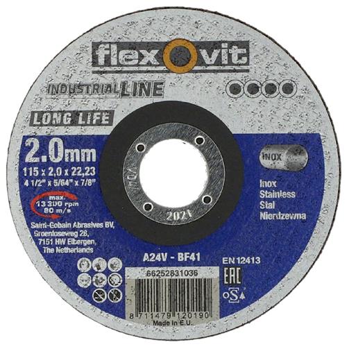 Flexovit dss industrial 230x2.5x22.23 a24v t41 rvs | 25 stuks