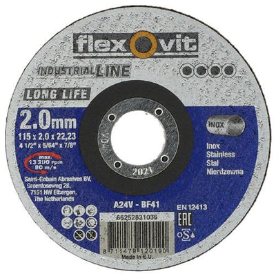 Flexovit dss industrial 230x2.5x22.23 a24v t41 rvs | 25 stuks