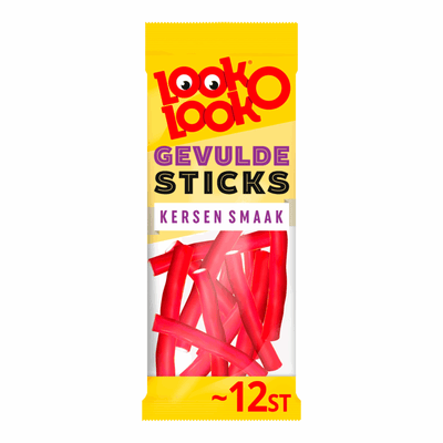 Look o look look-o-look gevulde kersen sticks (15x 115g)