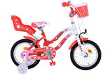Volare Lovely Kinderfiets - Meisjes - 14 inch - Rood Wit - Twee Handremmen - afbeelding 1