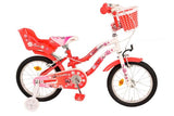 Volare Lovely Kinderfiets - Meisjes - 16 inch - Rood Wit - Twee Handremmen - afbeelding 1