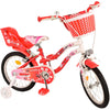 Volare Lovely Kinderfiets - Meisjes - 16 inch - Rood Wit - Twee Handremmen