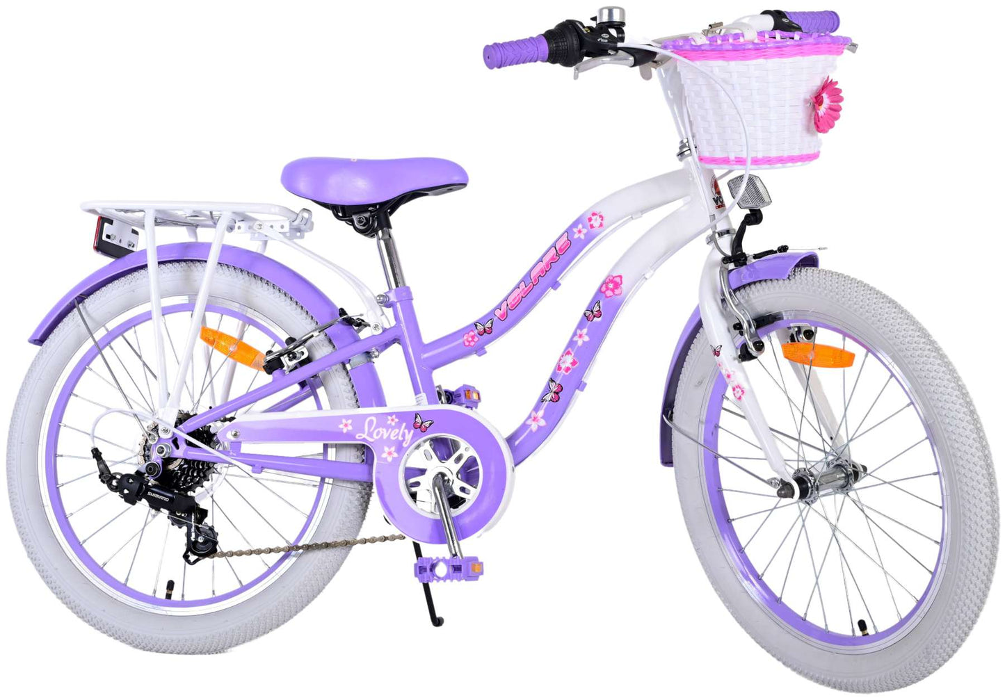 Volare lovely kinderfiets meisjes 20 inch paars 7 versnellingen