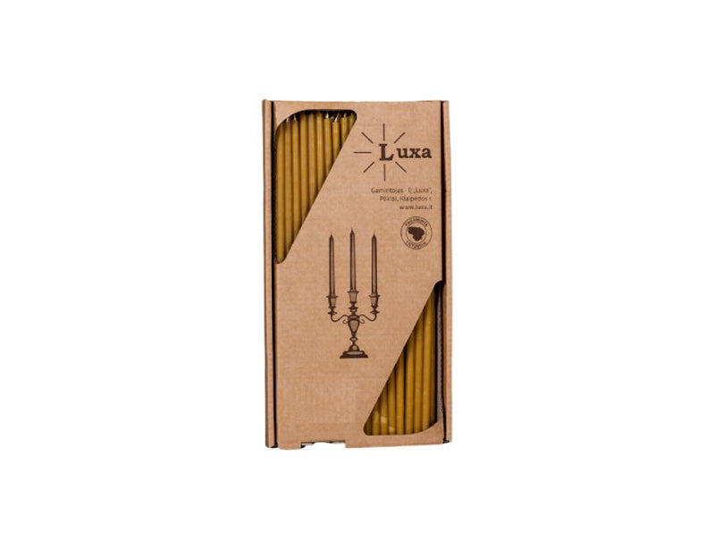 Luxa bijenwaskaarsen - dun - 25 cm - 60 st.