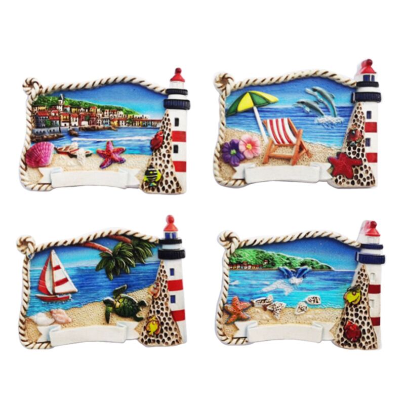 Strand vuurtoren 3d zee strand souvenir magneet