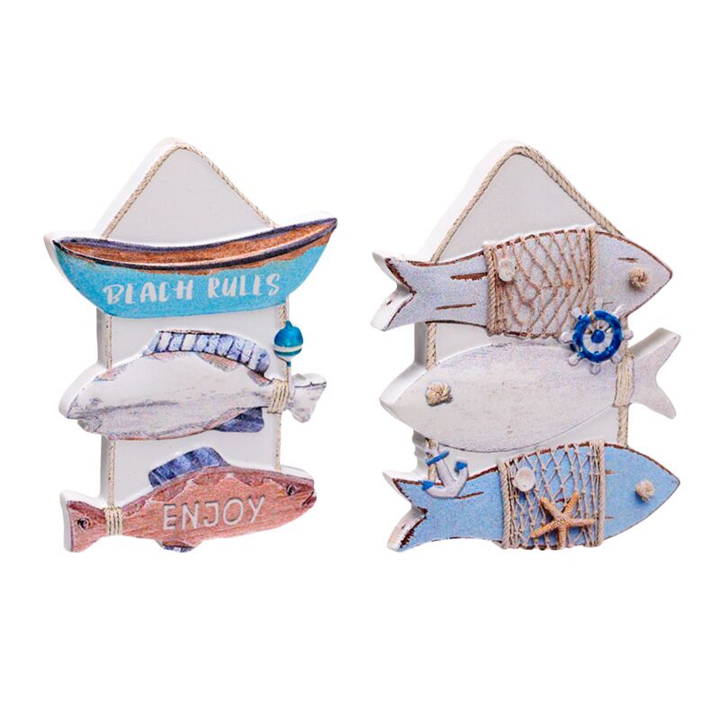 Vis bord 3d zee strand souvenir magneet