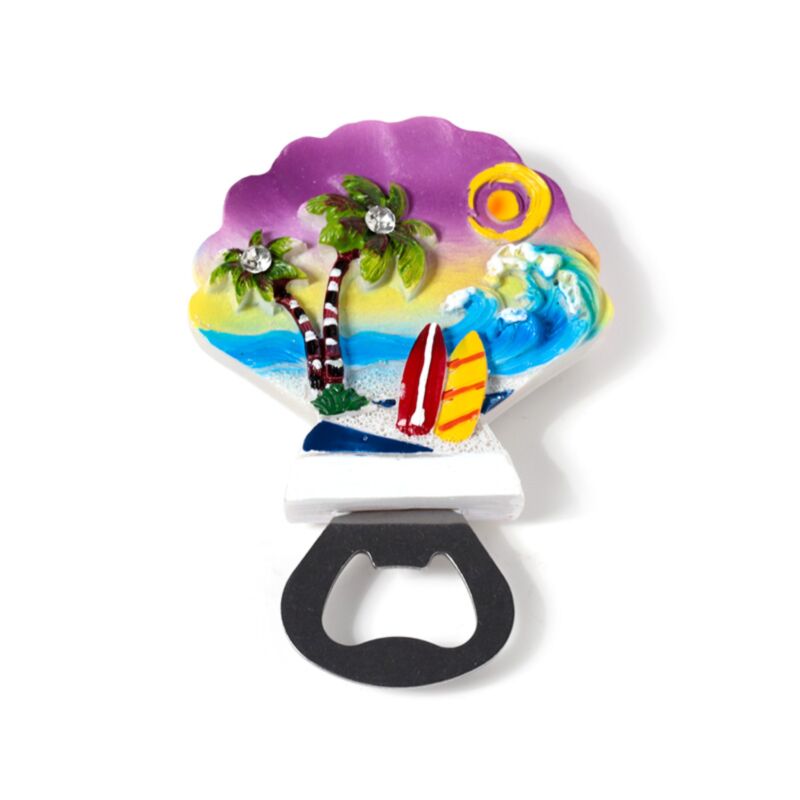 Strand souvenir magneet flesopenerr zeelleven