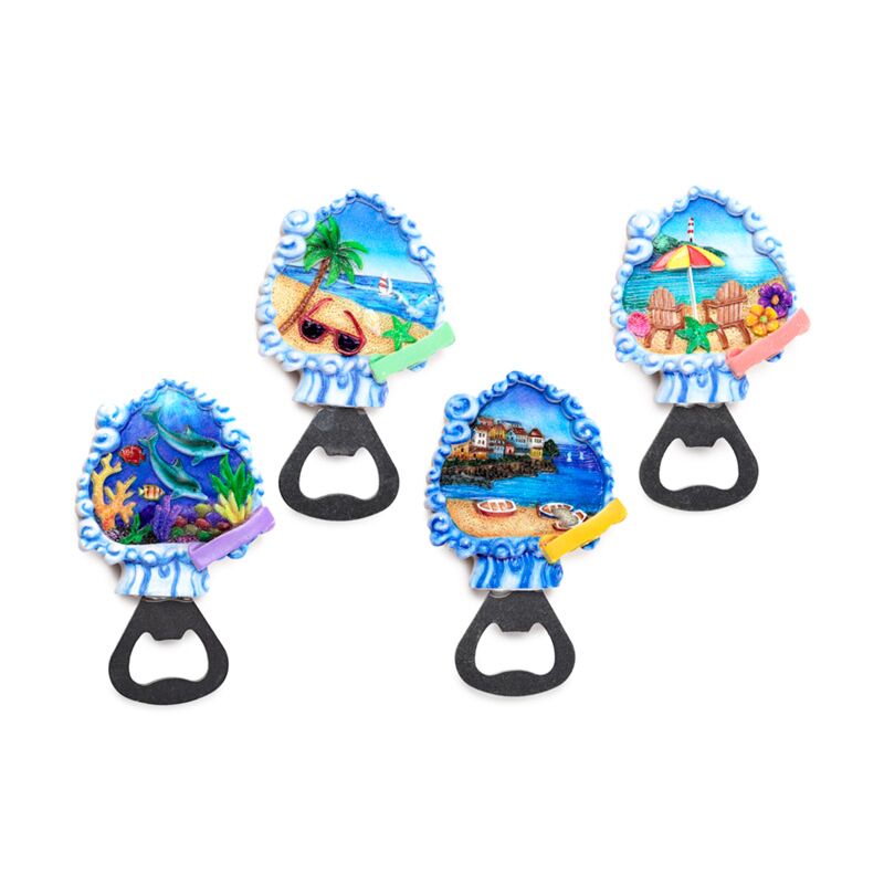 Strand souvenir magneet flesopenerr strand kade