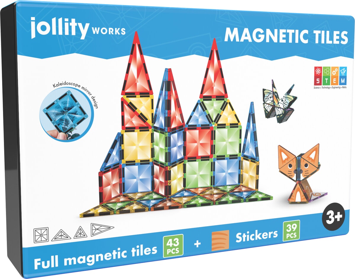 Magnetic tiles stem 43 pcs jollity works