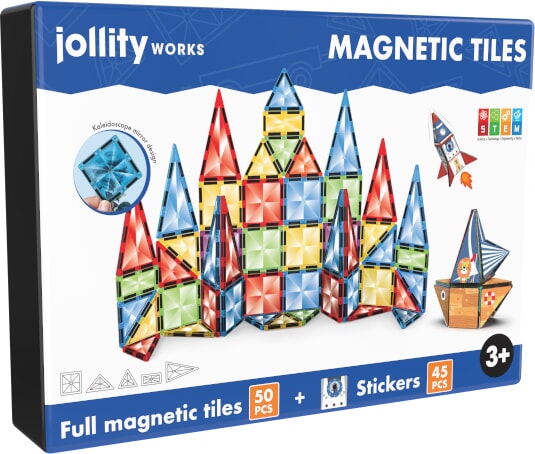 Magnetic tiles stem 50 pcs jollity works