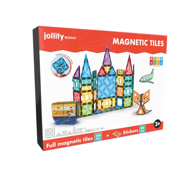 Magnetic tiles stem 100 pcs jollity works