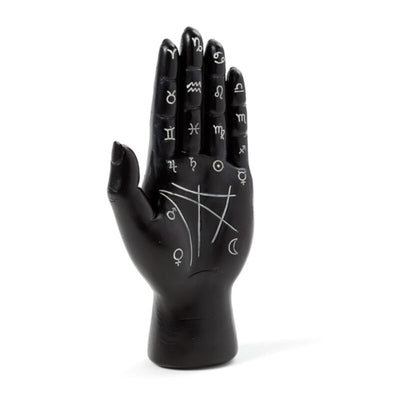 Zwarte mantra hand tarot handpalm