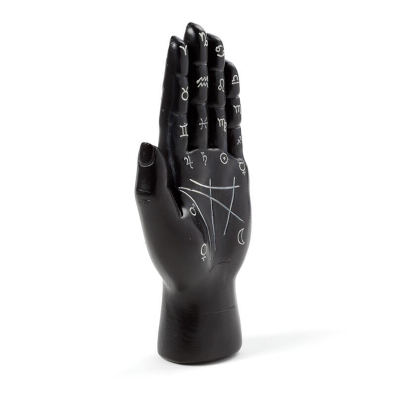Zwarte mantra hand tarot handpalm