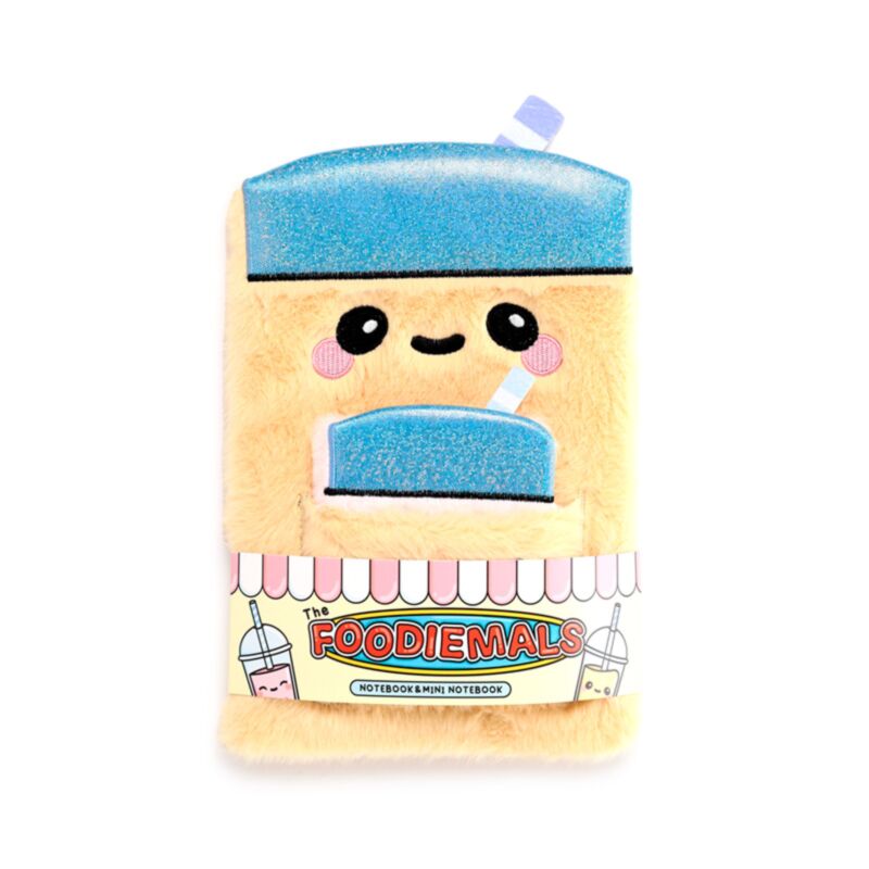 Nino foodiemals bubble tea pluche notitieboekje buidel