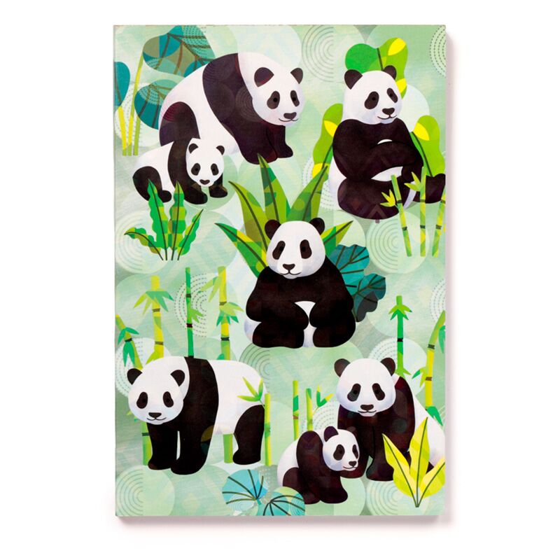 Panda koninkrijk gerecycled a5 gelinieerd notitieboekje