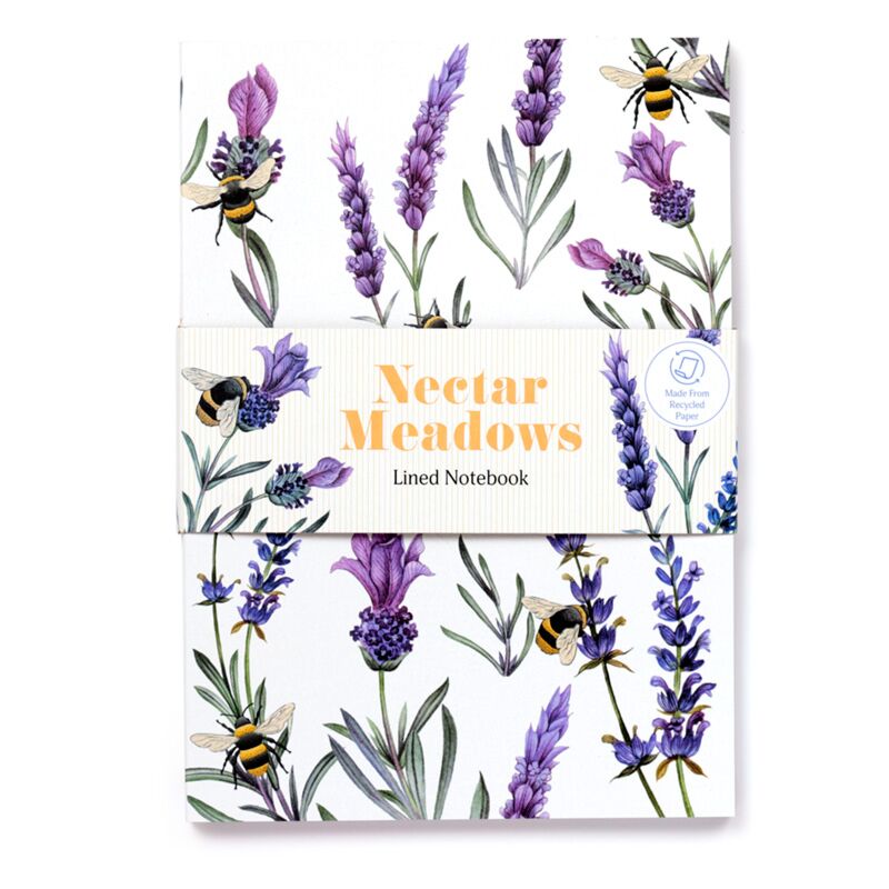 Nectar meadows bij gerecycled a5 gelinieerd notitieboekje