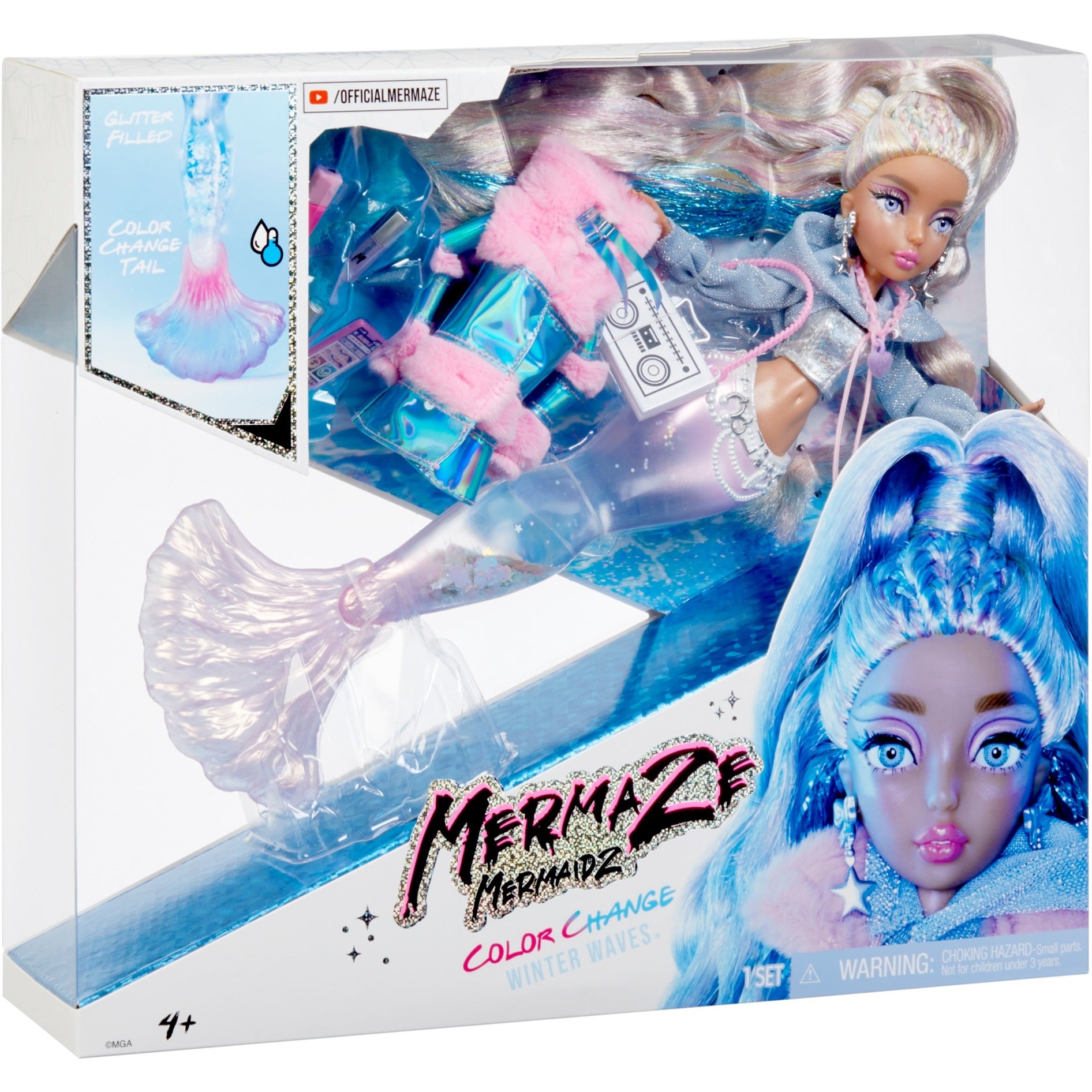 MGA Entertainment Mermaze Mermaidz Color Change Winter Waves Kishi