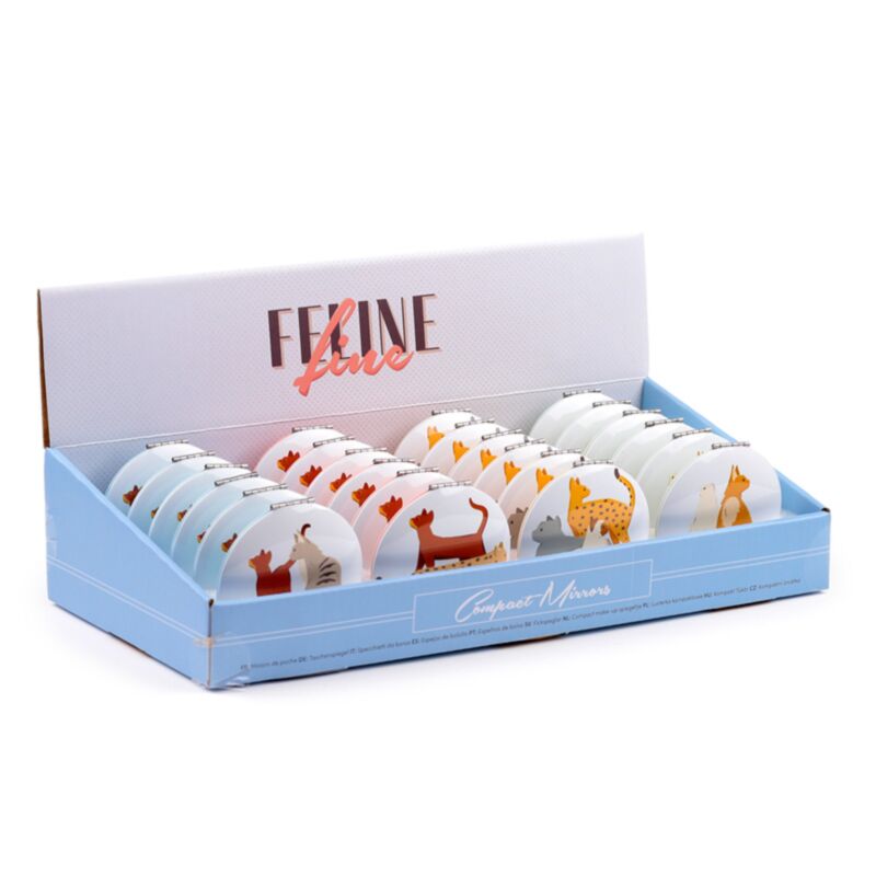 Feline fine kat compact make up spiegeltje