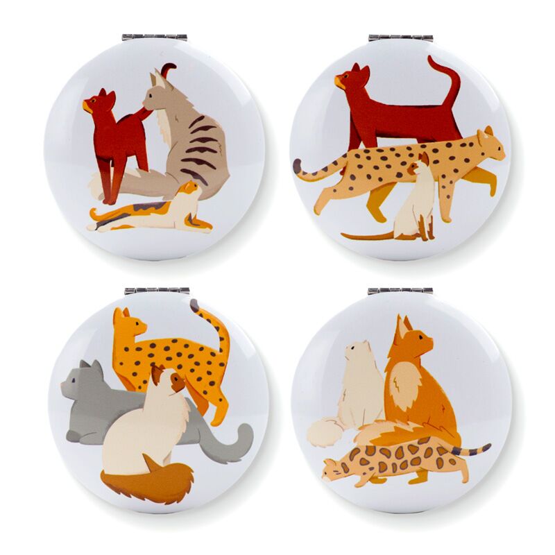 Feline fine kat compact make up spiegeltje