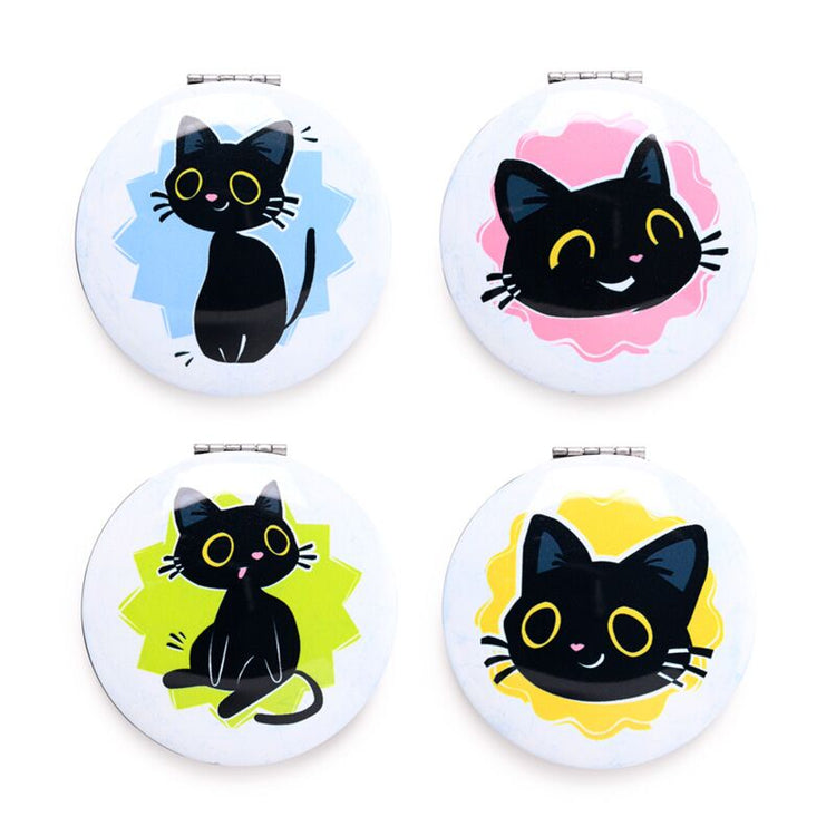 Lucky de zwarte kat compact make up spiegeltje