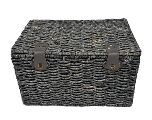 Bakkersmand blauwgrijs large 47x31x28 met deksel