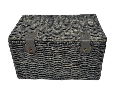 Bakkersmand blauwgrijs large 47x31x28 met deksel