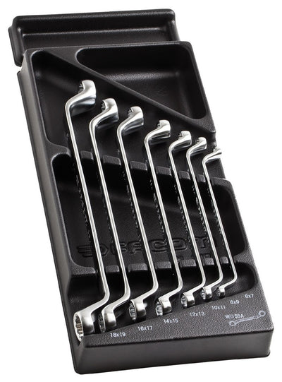 Facom module met 7 verdiepte ringsleutels van 6 tot 19 mm - mod.55-1