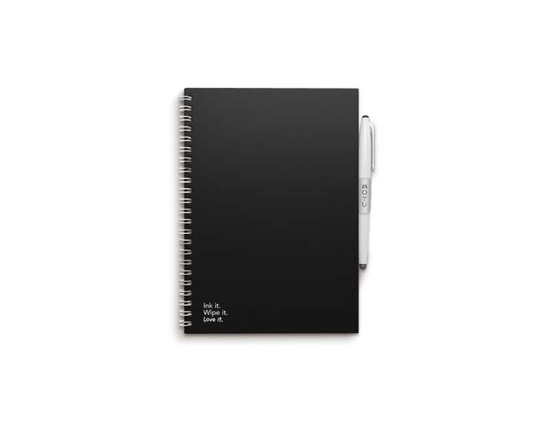 Moyu uitwisbaar notitieboek - hardcover a5 - pitch black