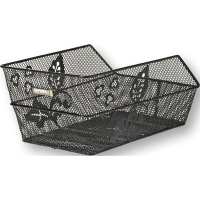 Basil Cento Flower-  fietsmand - achterop - zwart