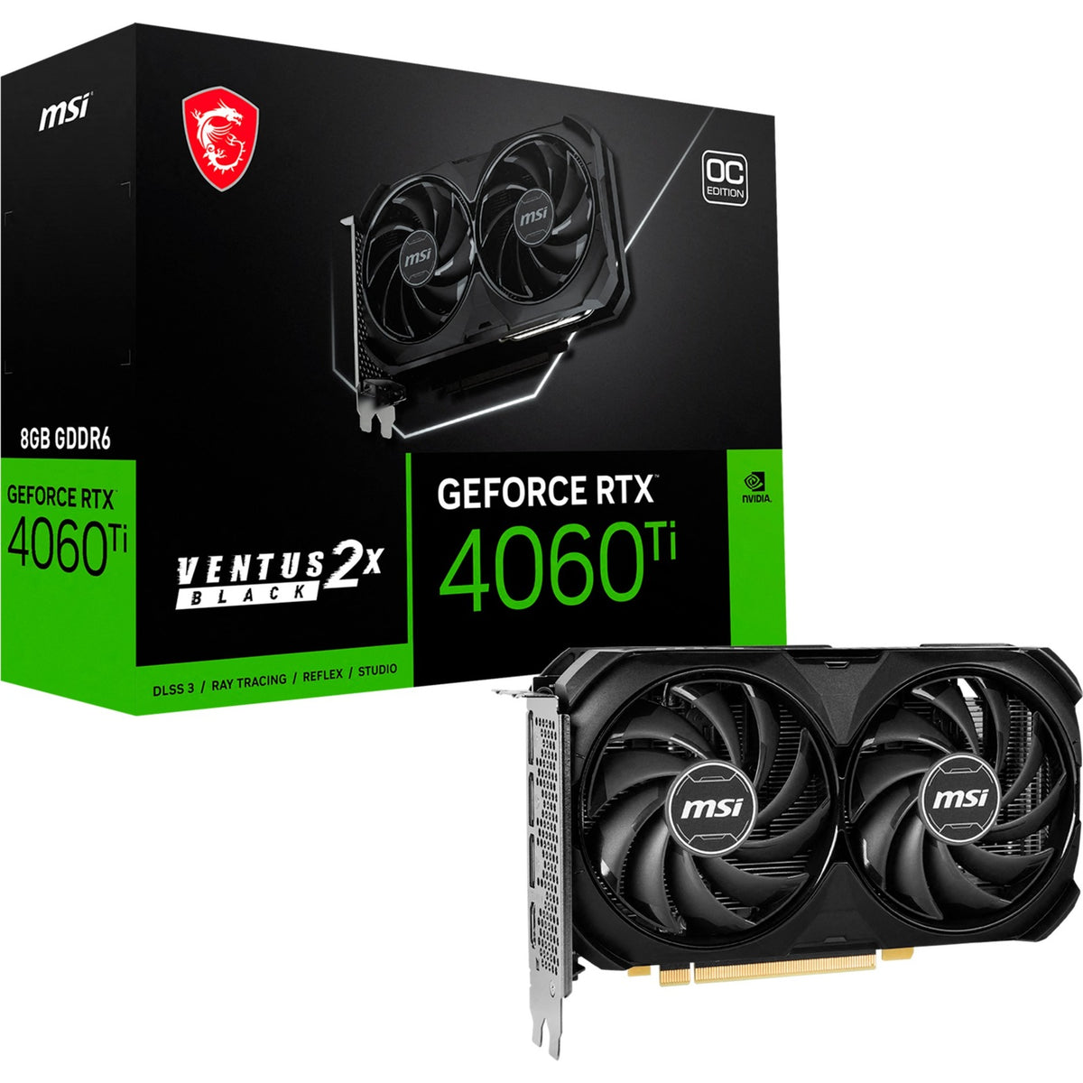 MSI MSI GeForce RTX 4060 Ti VENTUS 2X BLACK 8G OC