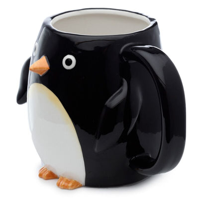 Ineengedoken pinguïn - gevormd handvat keramiek mok
